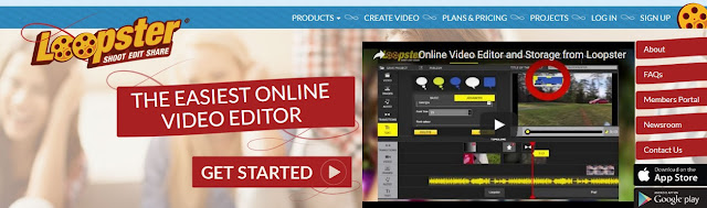 موقع تحرير الفيديو على النت Video Editor Online loopster