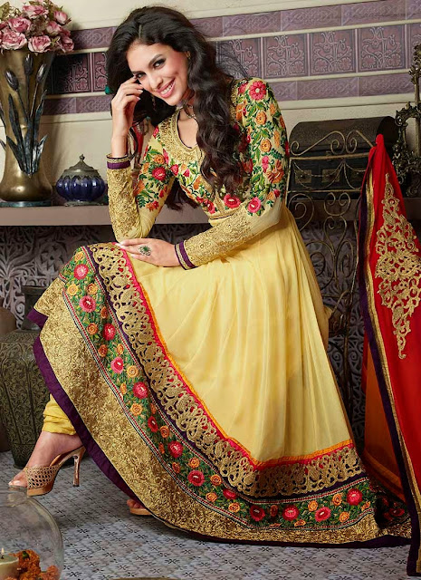 Pakistani Frocks Design 2014-2015 | New Stylish Fancy Umbrella anarkali Long Party Wear Frocks