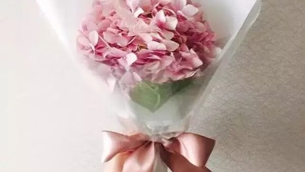 Contoh Buket Bunga Dengan Flower Wrapping Paper Seri Wm Polos