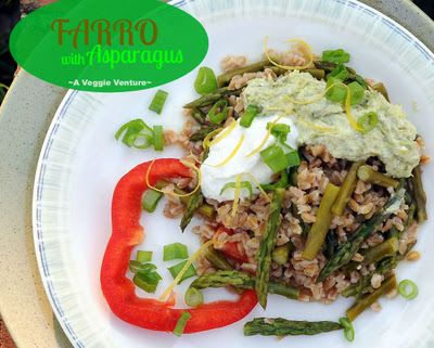 Farro with Asparagus & Green Onion Sauce