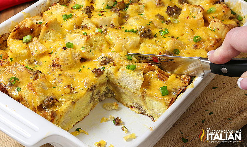 Cheesy Sausage Overnight Breakfast Casserole