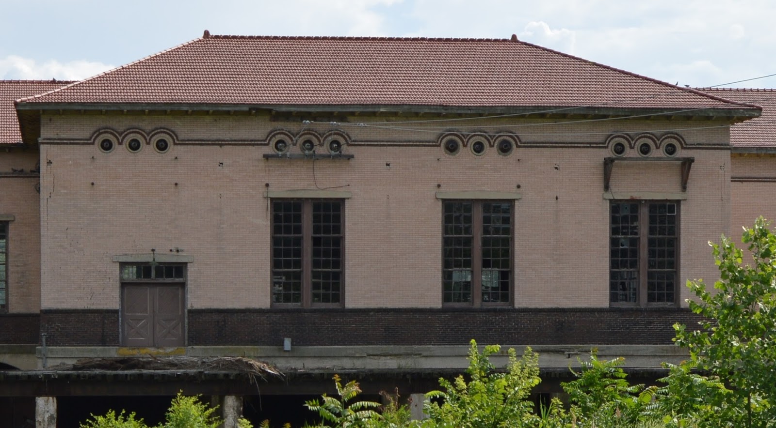 Industrial History Tie Rod Anchor Plates on Brick Buildings