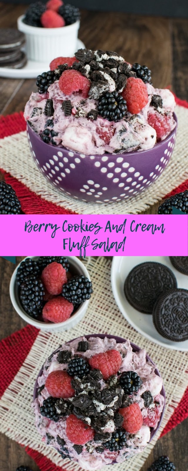 Berry Cookies And Cream Fluff Salad