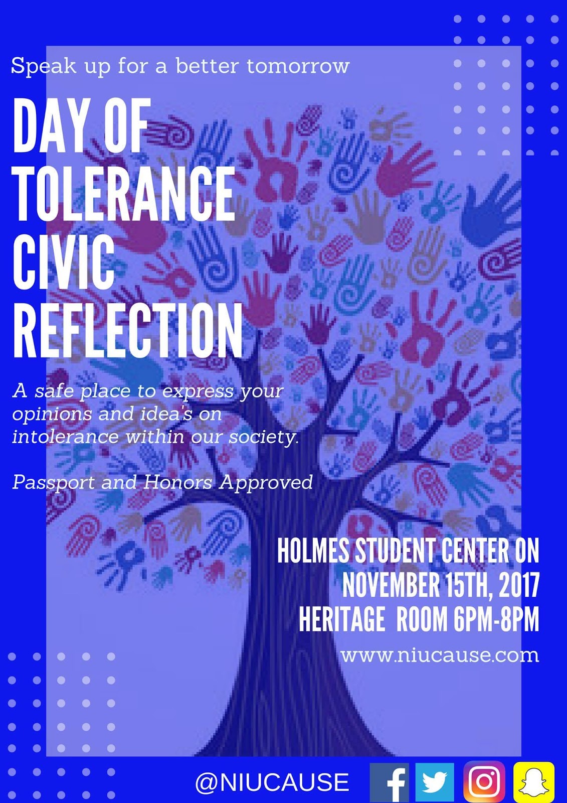 Environmental Studies Student News Day of Tolerance at NIU