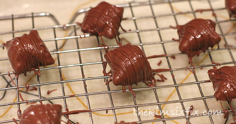 Since I had a ton of chocolate, I drizzled them to make them a little