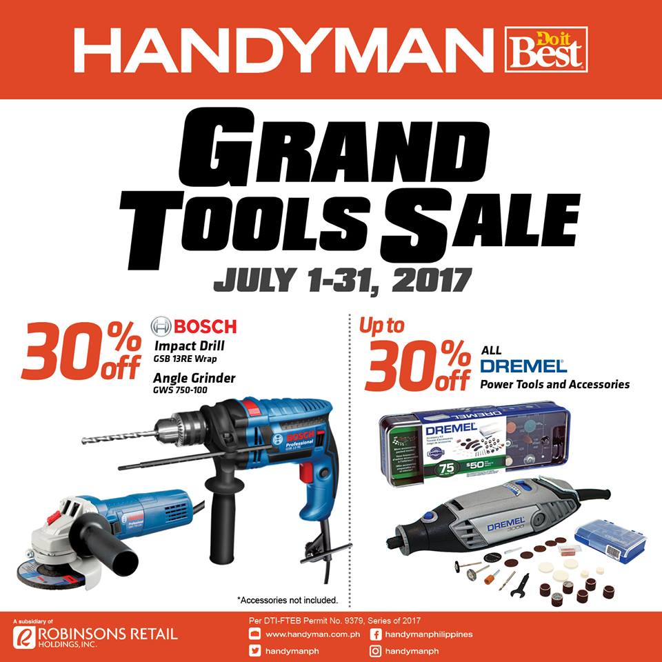 Manila Shopper Handyman Grand Tools Sale July 2017
