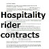 Samples Hospitality rider contracts in word doc