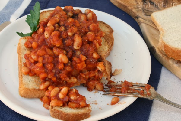 Beans on Toast {from scratch} - inspired by TOAST for Food 'n Flix | www.girlichef.com