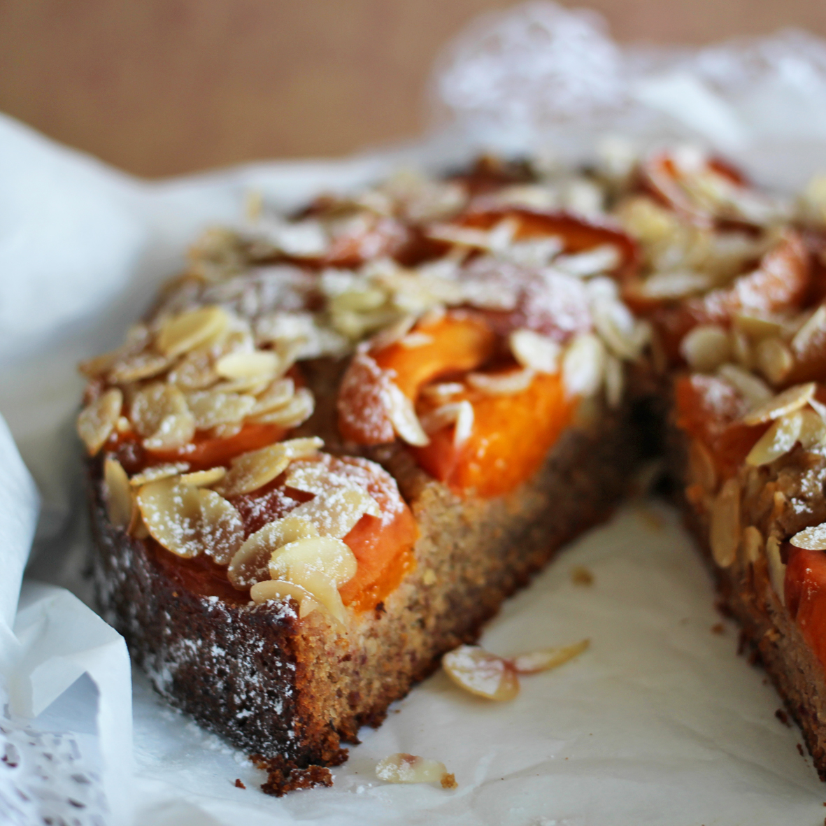 Aprikosen Dinkelvollkorn Kuchen Mit Mandelsplitter Nur Mit