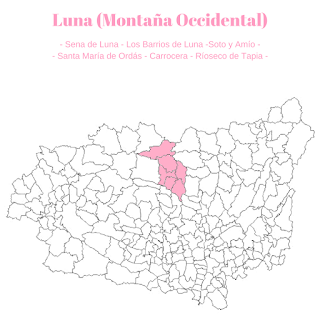 Mapa Comarca de Luna (León)