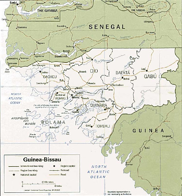 Gambar Peta politik Guinea-Bissau