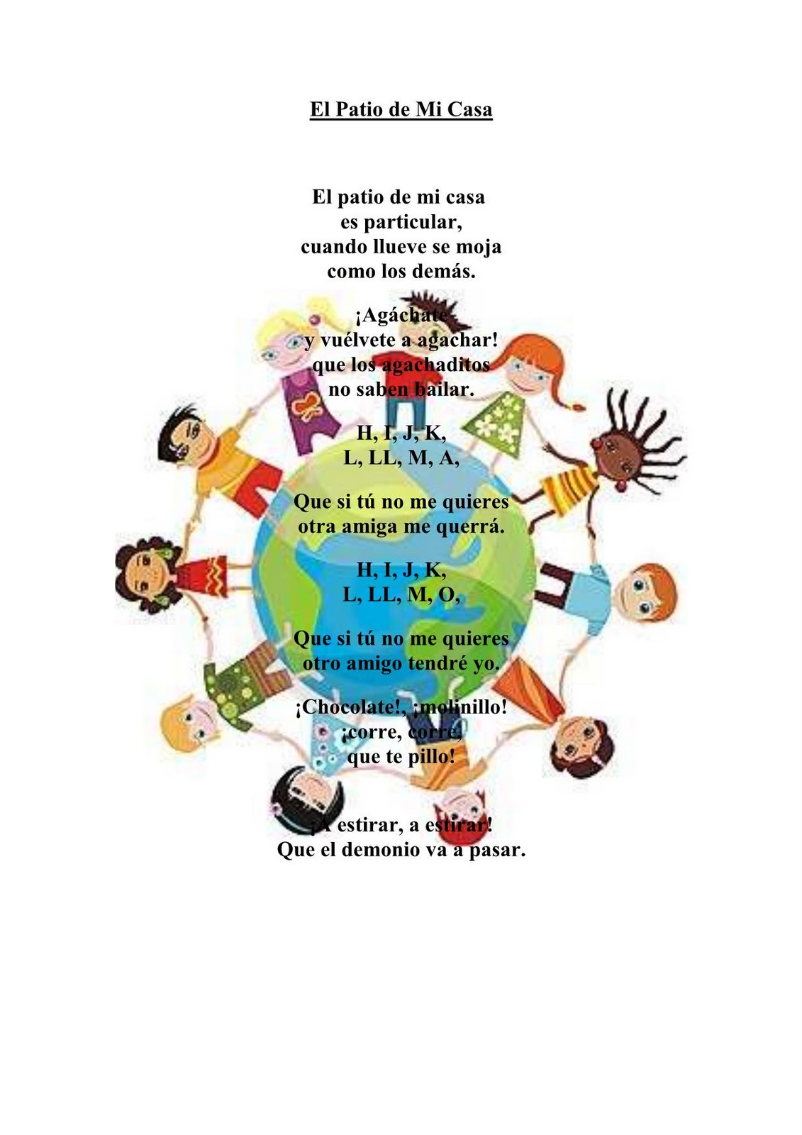 Comeniuspage Spain fun+games 20112012 GameSong The Backyard of My House (El Patio de Mi Casa)