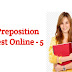 Preposition Test Online - 5 I Preposition Examples