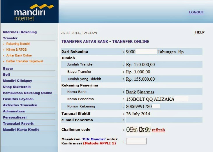 Cara Isi Ulang Bolt via ATM Mandiri Eminence Solutions