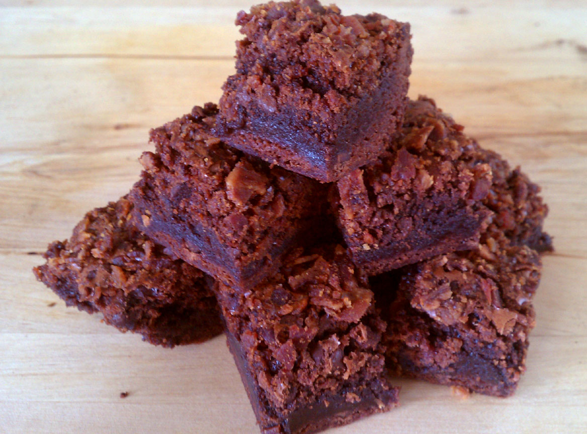 Cheftainment Super Fudgy Bacon Brownies w/a Cayenne Kick