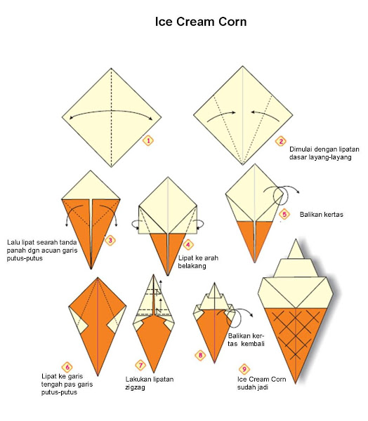 tutorial membuat  origami  yang  mudah 