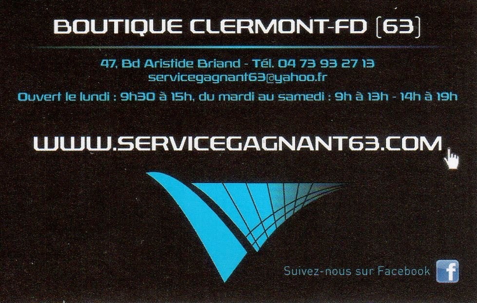 Vincent Cot du Service Gagnant de Clermont-Ferrand