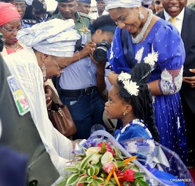 1 Photos: Aisha Buhari arrives Cross River State to flag off the 2016 Maternal and Child Health Week
