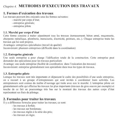 METHODES D’EXECUTION DES TRAVAUX