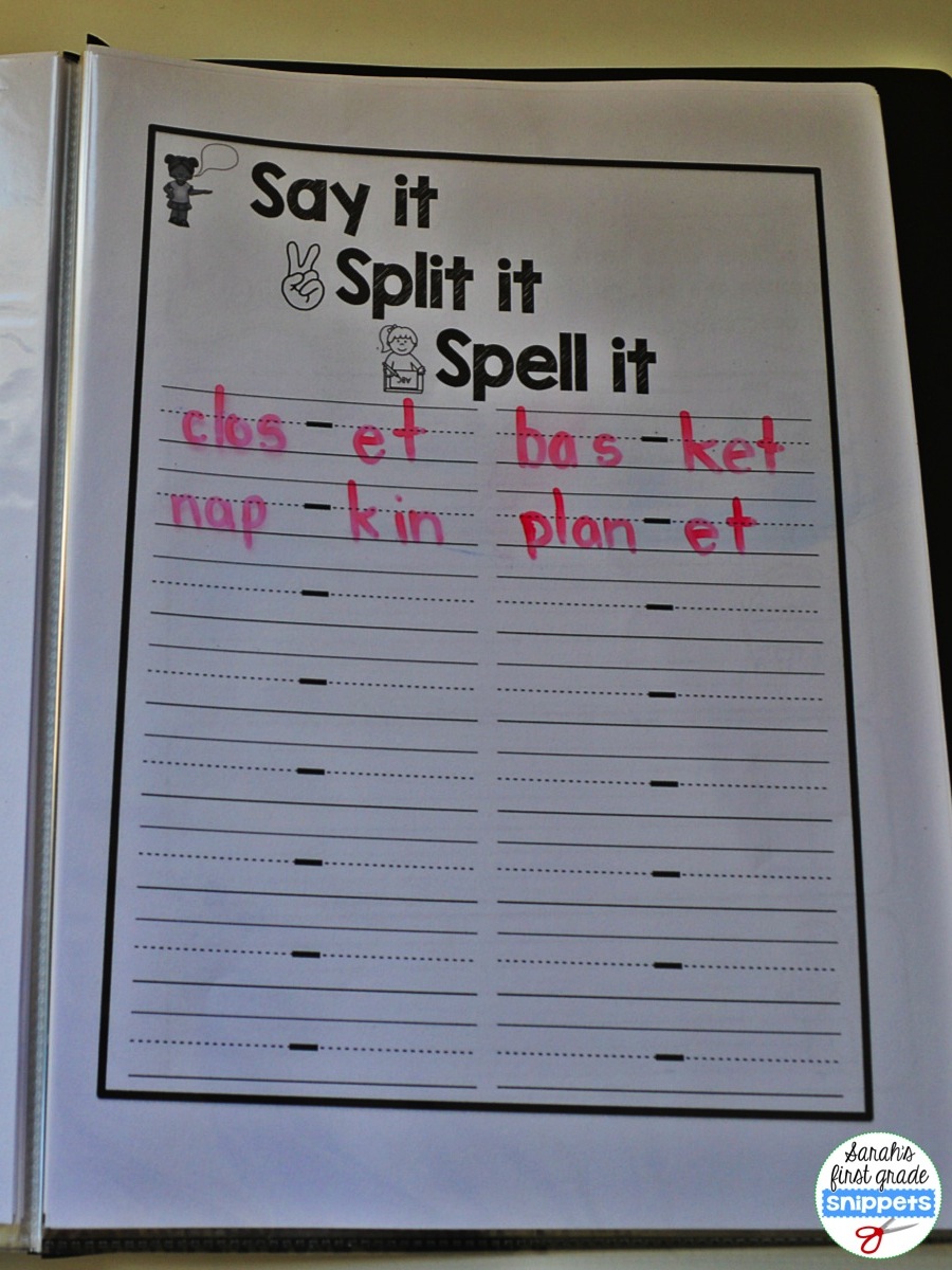 Sarah's First Grade Snippets: Teaching Two Syllable Words
