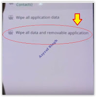 Wipe All Data and Removable Applications