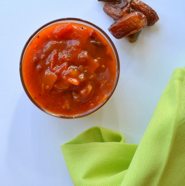 Happily Spiced Sweet Tomato Chutney with Dates and Mango Fruit Leather