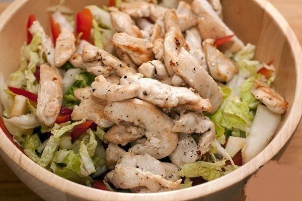 Cooking recipes: Salad with chicken breast