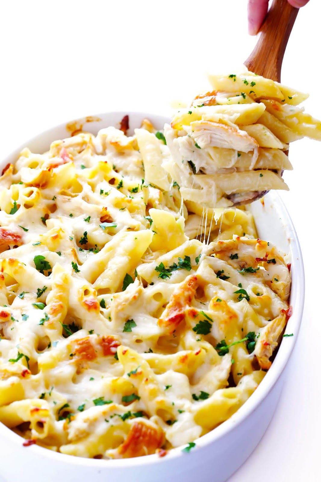 Amazing Chicken Alfredo Baked Ziti