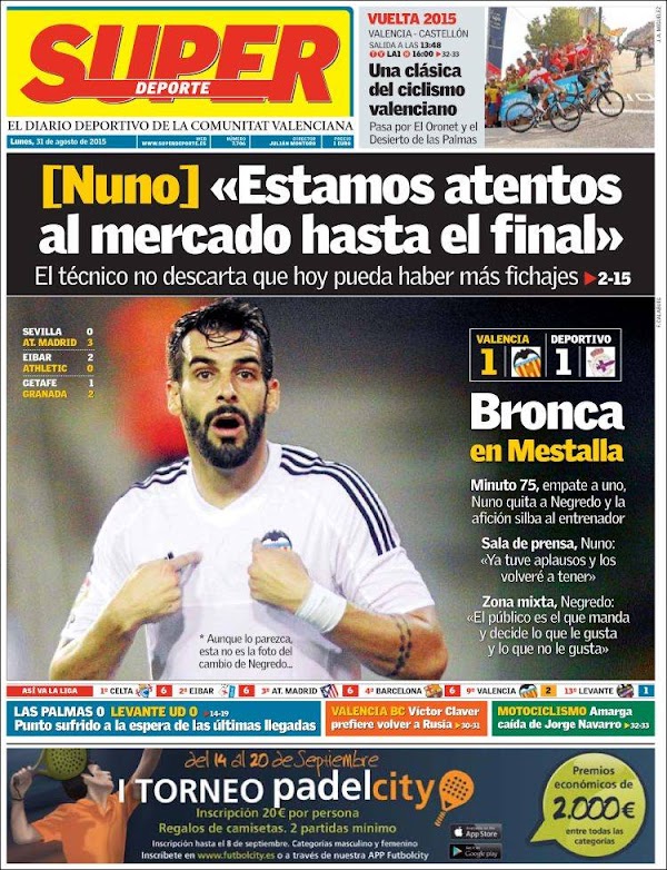 Valencia, Superdeporte: "Bronca en Mestalla"