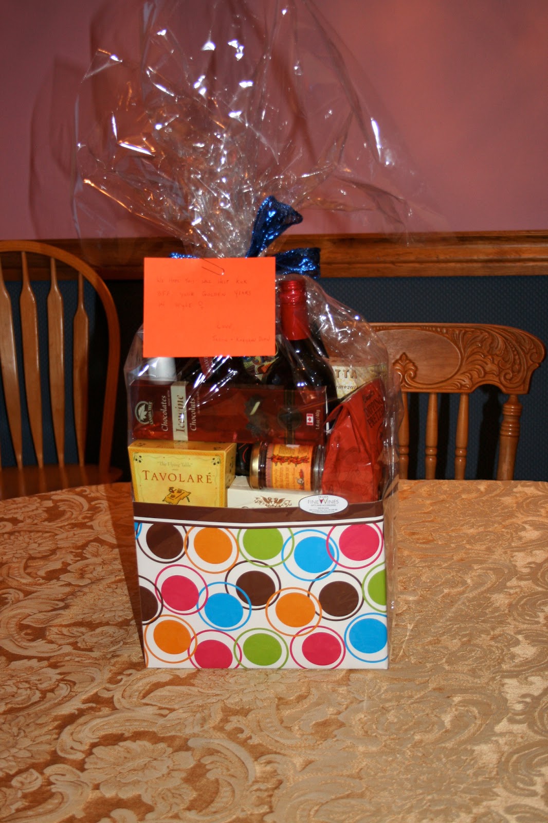 Tammy's Craft Emporium Wine Basket Retirement Gift!