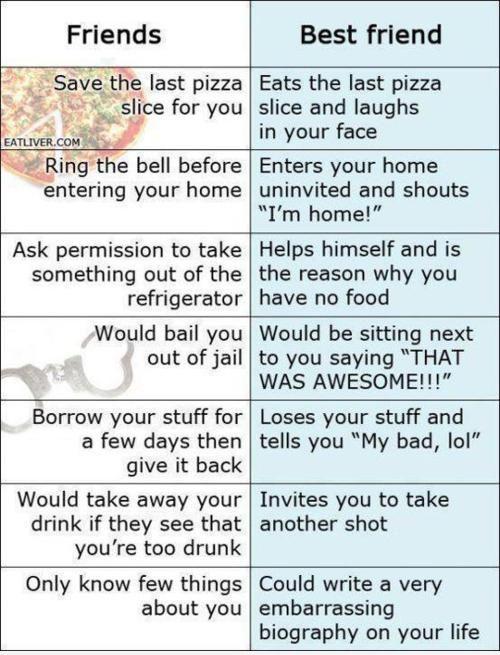 Cool stuff you can use. Differences between friends and your best friend