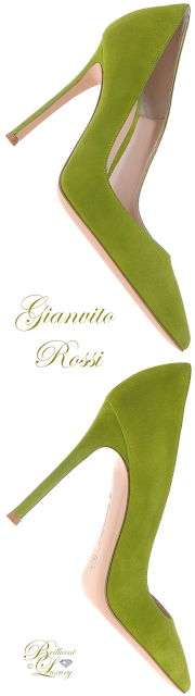 ♦Gianvito Rossi green Gianvito suede pumps #pantone #shoes #green #brilliantluxury