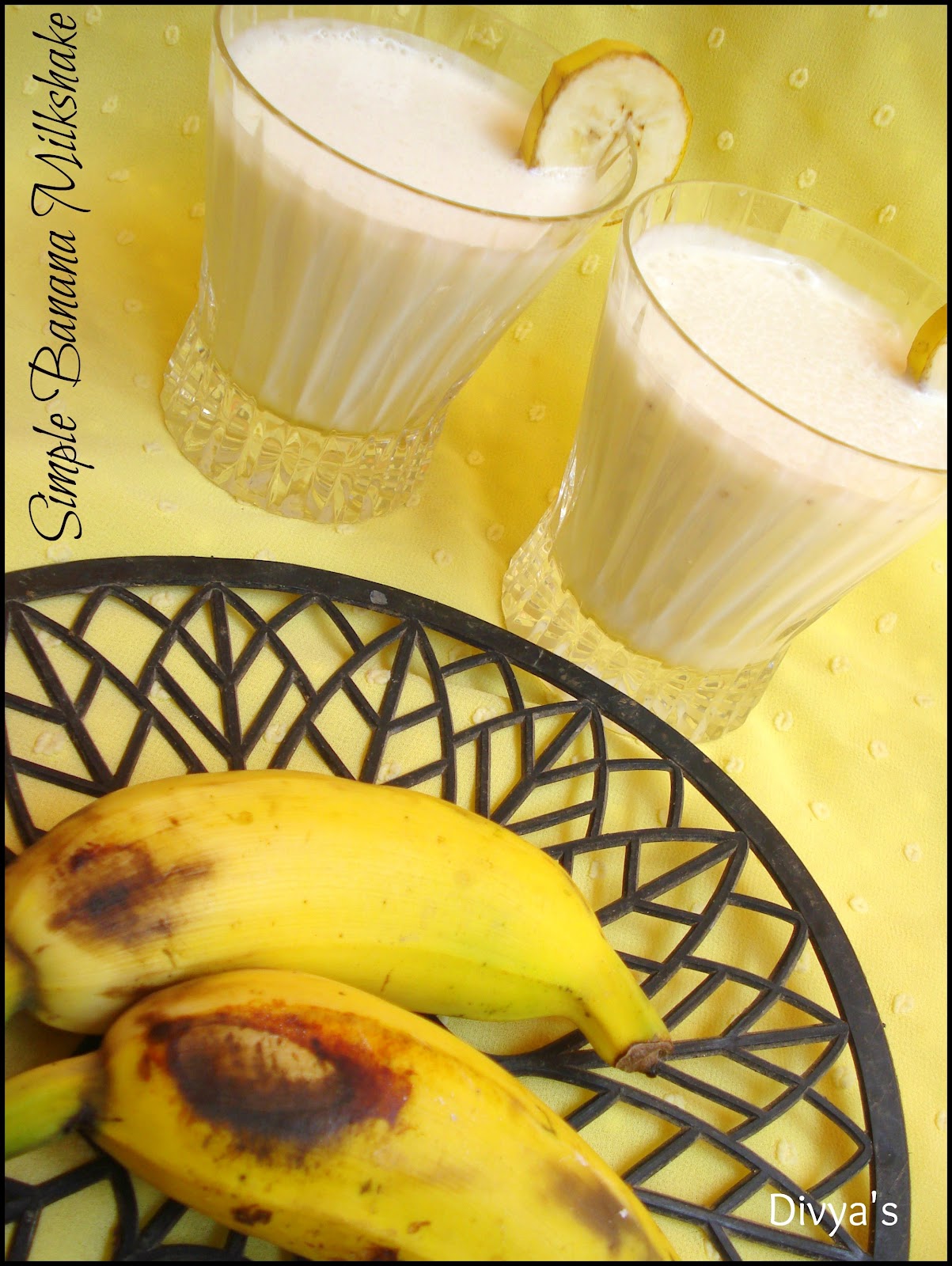 Banana Milkshake Banana Vanilla Shake You Too Can Cook
