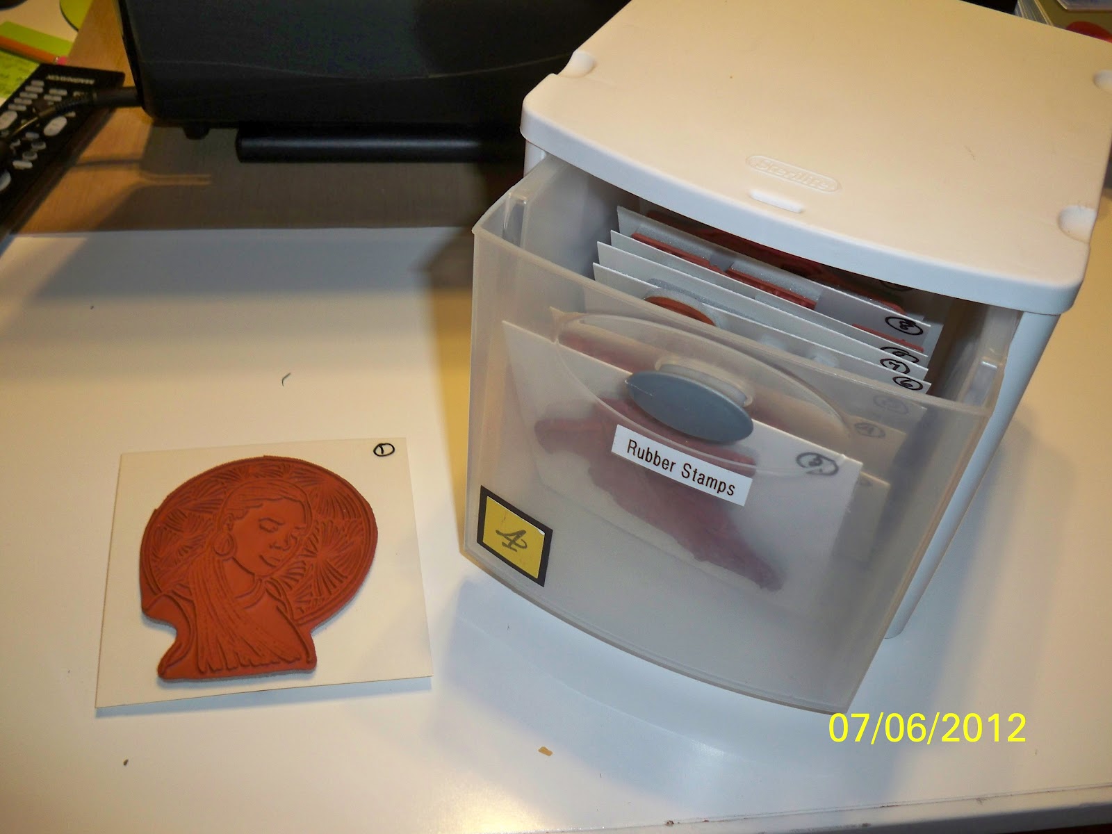 Still Young and Croppin' Rubber Stamp This Organization Idea!