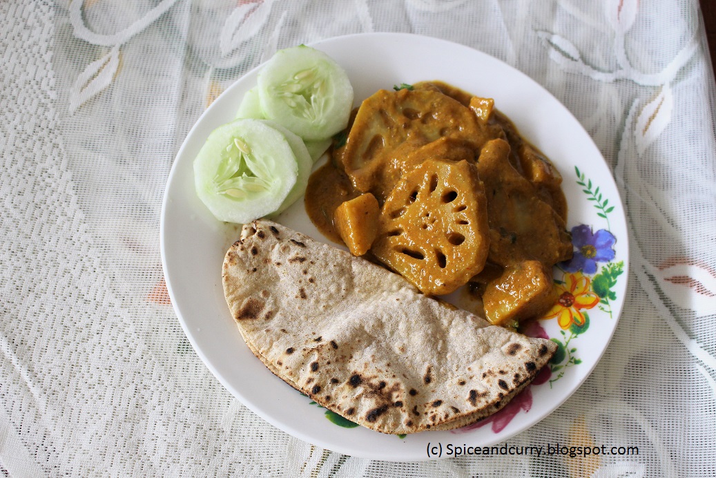 Spice and Curry Lotus Root Curry Kamalkakdi Ki Sabzi