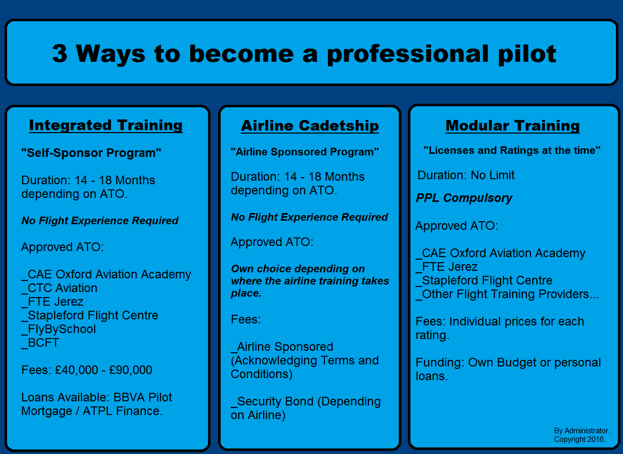 The Pilot's Diary 3 ways to a professional pilot
