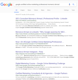 google certified online marketing professional momenul ahmad