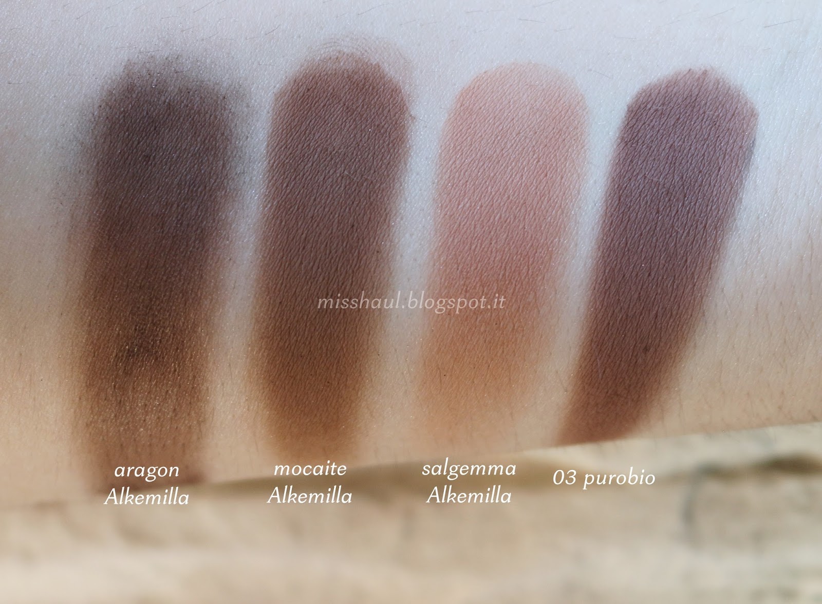 purobio ombretti swatches