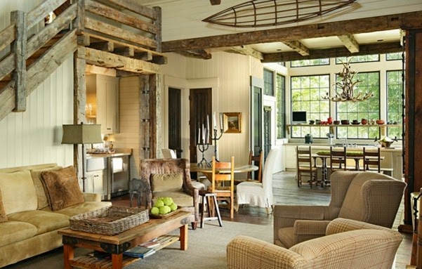 Living room rustic design