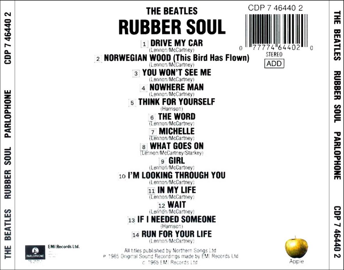 Discos para história Rubber Soul, dos Beatles (1965)
