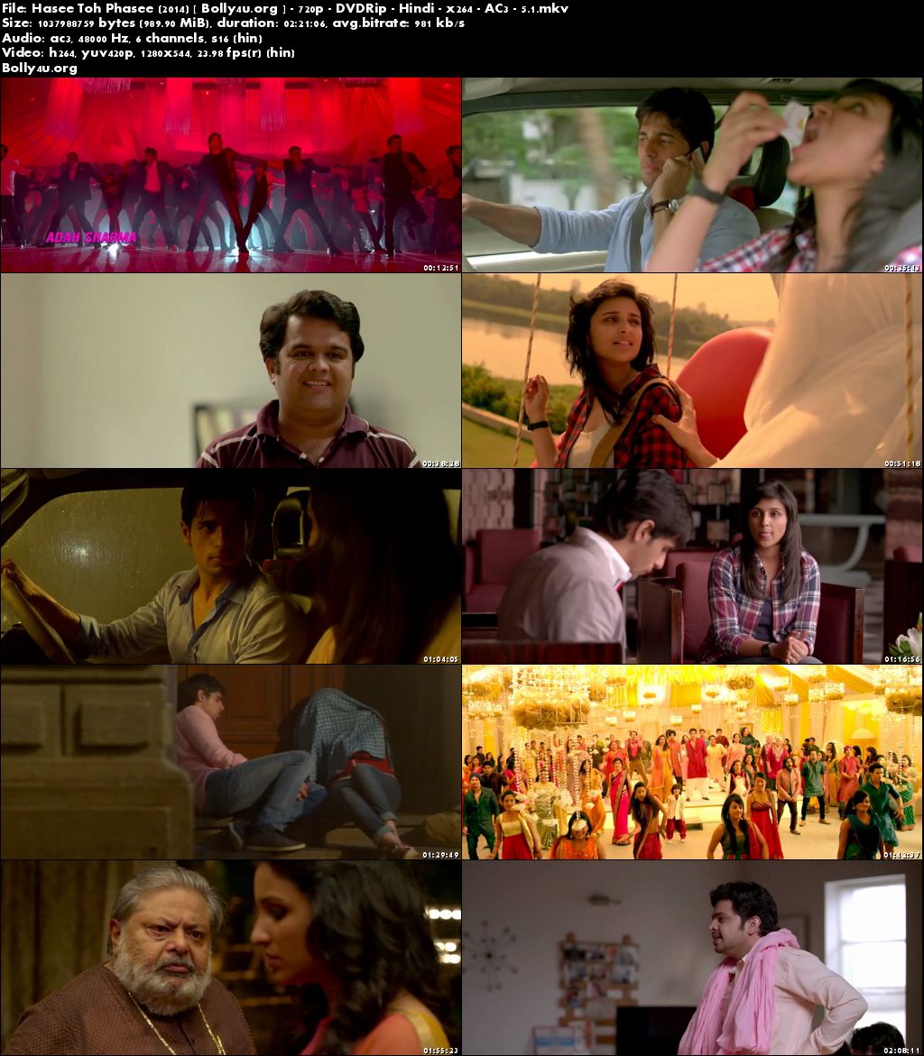 Hasee Toh Phasee 2014 DVDRip 400MB Full Hindi Movie Download 480p