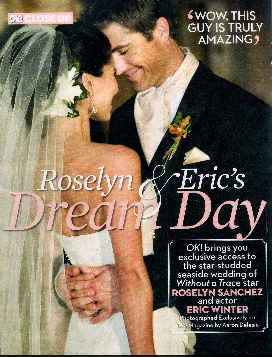 Red Carpet Wedding: Roselyn Sanchez and Eric Winter.