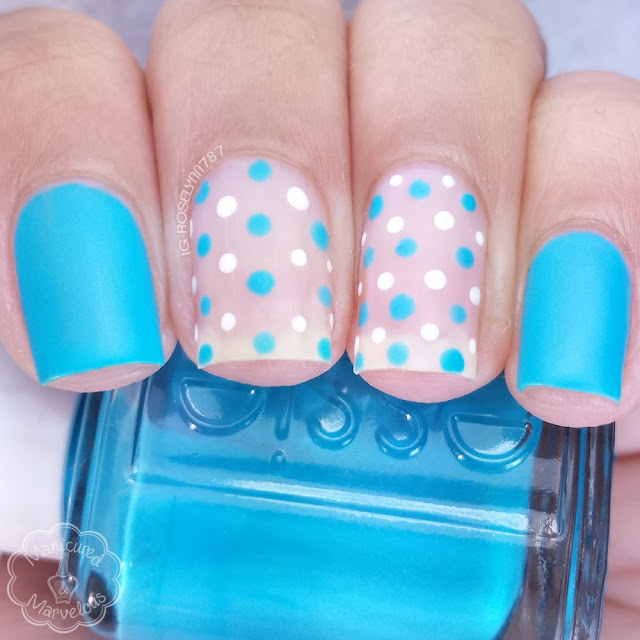 40 Great Nail Art Ideas - Teal Negative Space