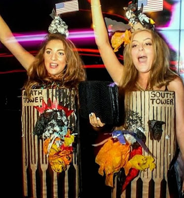 British women dress up as 9 11 twin towers funny