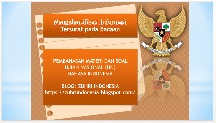 Contoh Soal Dan Jawaban Menentukan Informasi Tersurat Pada