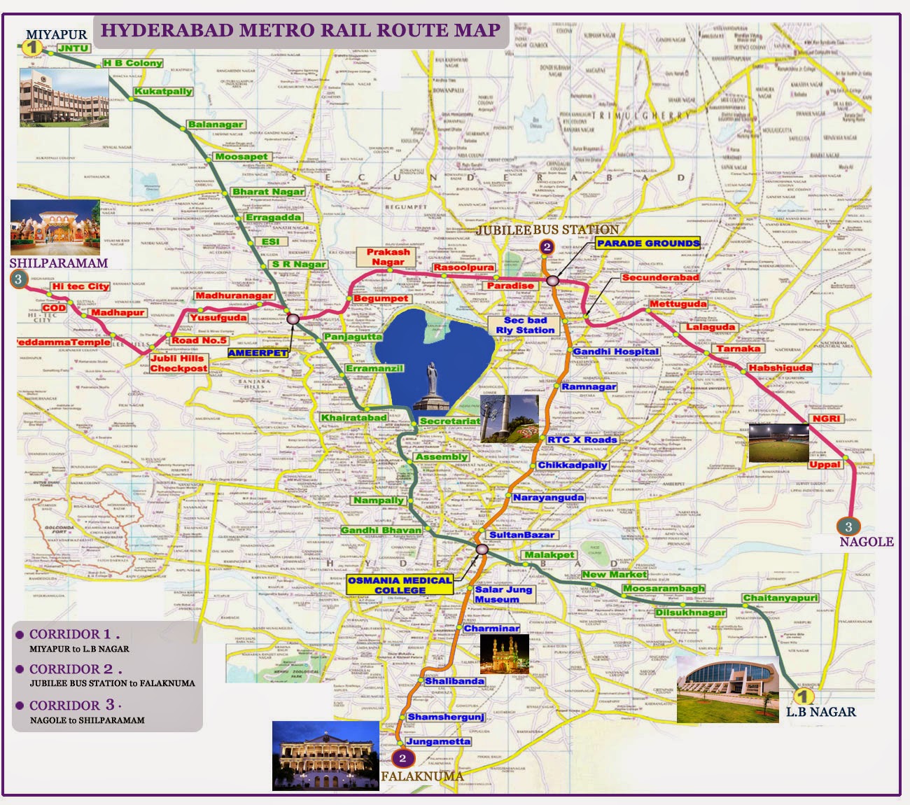 Ravi Chandra Metro Rail Route Map Hyderabad