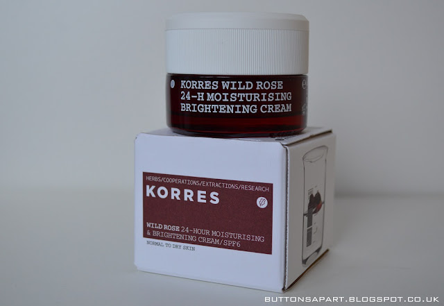 a picture of the korres wild rose 24-hour moisturising & brightening cream