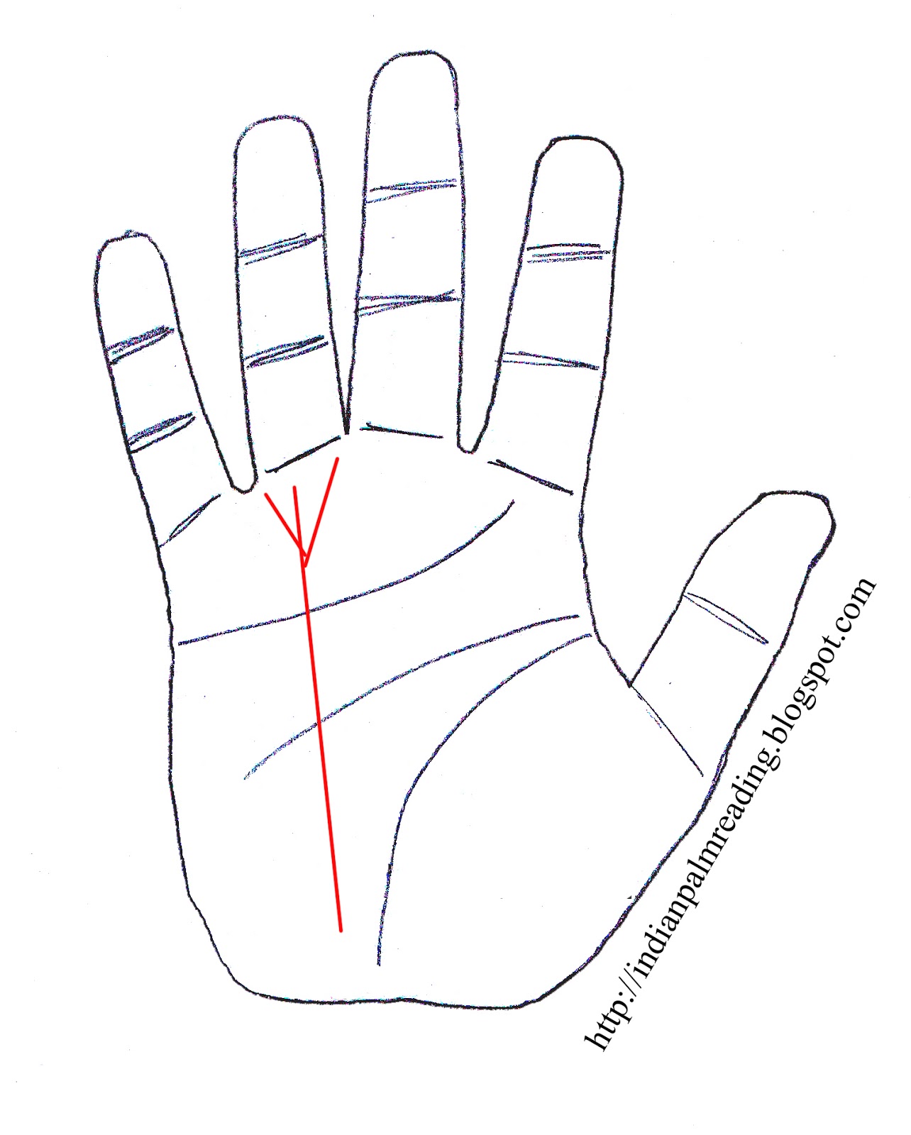 Trident (Trishul) Sign on Sun Line Palmistry INDIAN PALMISTRY PALM