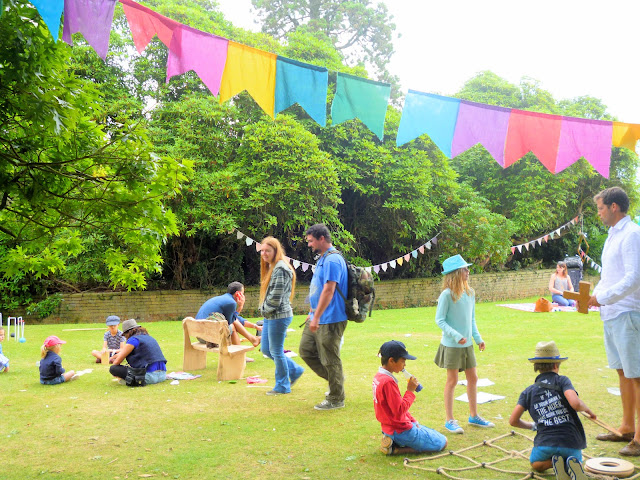 children playing at a festival