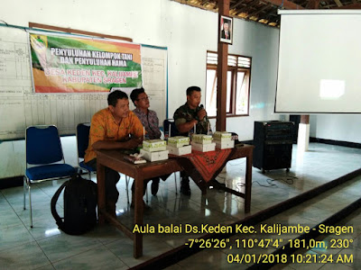 BABINSA DS.KEDEN HADIRI PENYULUHAN KELOMPOK TANI